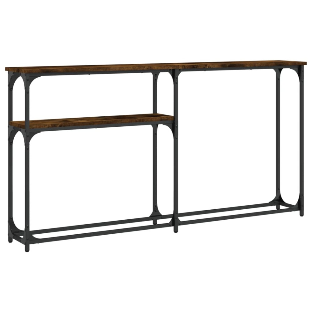 vidaXL Măsuță consolă, stejar fumuriu, 145x22,5x75 cm, lemn prelucrat