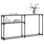 vidaXL Măsuță consolă, gri sonoma, 145x22,5x75 cm, lemn prelucrat