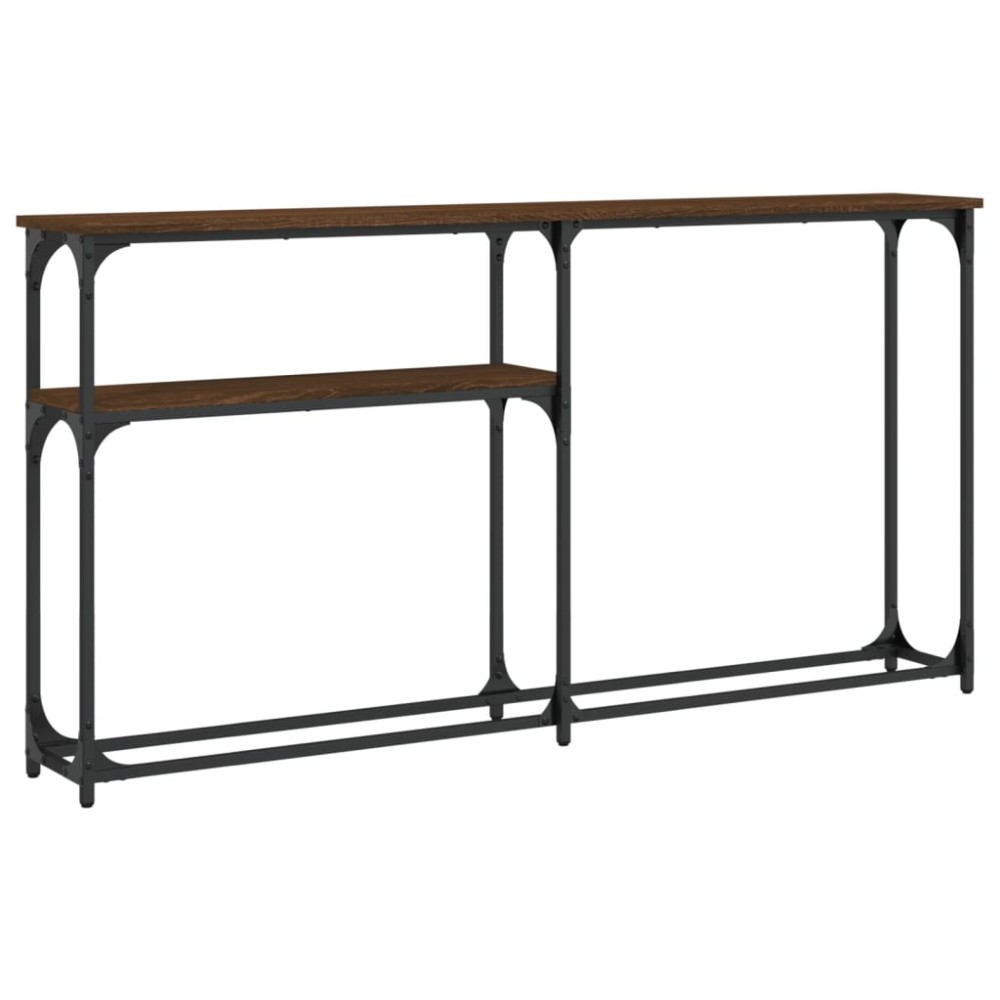 vidaXL Măsuță consolă, stejar maro, 145x22,5x75 cm, lemn prelucrat