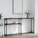 vidaXL Măsuță consolă, stejar maro, 145x22,5x75 cm, lemn prelucrat vidaXL Măsuță consolă, stejar maro, 145x22,5x75 cm, lemn prelucrat