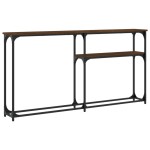 vidaXL Măsuță consolă, stejar maro, 145x22,5x75 cm, lemn prelucrat vidaXL Măsuță consolă, stejar maro, 145x22,5x75 cm, lemn prelucrat