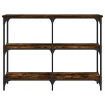 vidaXL Măsuță consolă, stejar fumuriu, 100x29x75 cm, lemn prelucrat vidaXL Măsuță consolă, stejar fumuriu, 100x29x75 cm, lemn prelucrat