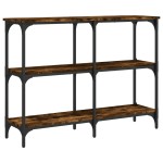 vidaXL Măsuță consolă, stejar fumuriu, 100x29x75 cm, lemn prelucrat vidaXL Măsuță consolă, stejar fumuriu, 100x29x75 cm, lemn prelucrat