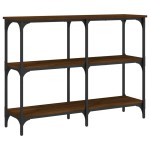 vidaXL Măsuță consolă, stejar maro, 100x29x75 cm, lemn prelucrat vidaXL Măsuță consolă, stejar maro, 100x29x75 cm, lemn prelucrat