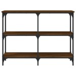 vidaXL Măsuță consolă, stejar maro, 100x29x75 cm, lemn prelucrat vidaXL Măsuță consolă, stejar maro, 100x29x75 cm, lemn prelucrat