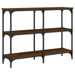 vidaXL Măsuță consolă, stejar maro, 100x29x75 cm, lemn prelucrat vidaXL Măsuță consolă, stejar maro, 100x29x75 cm, lemn prelucrat