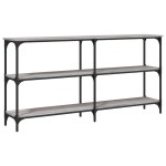 vidaXL Măsuță consolă, gri sonoma, 150x29x75 cm, lemn prelucrat vidaXL Măsuță consolă, gri sonoma, 150x29x75 cm, lemn prelucrat