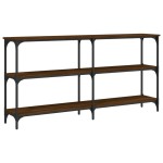 vidaXL Măsuță consolă, stejar maro, 150x29x75 cm, lemn prelucrat vidaXL Măsuță consolă, stejar maro, 150x29x75 cm, lemn prelucrat