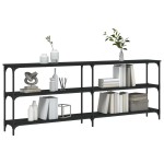 vidaXL Măsuță consolă, negru, 200x29x75 cm, lemn compozit vidaXL Măsuță consolă, negru, 200x29x75 cm, lemn compozit