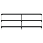 vidaXL Măsuță consolă, negru, 200x29x75 cm, lemn compozit vidaXL Măsuță consolă, negru, 200x29x75 cm, lemn compozit