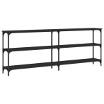 vidaXL Măsuță consolă, negru, 200x29x75 cm, lemn compozit vidaXL Măsuță consolă, negru, 200x29x75 cm, lemn compozit