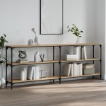 vidaXL Măsuță consolă, stejar sonoma, 200x29x75 cm, lemn prelucrat vidaXL Măsuță consolă, stejar sonoma, 200x29x75 cm, lemn prelucrat