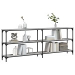 vidaXL Măsuță consolă, gri sonoma, 200x29x75 cm, lemn prelucrat vidaXL Măsuță consolă, gri sonoma, 200x29x75 cm, lemn prelucrat