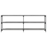 vidaXL Măsuță consolă, gri sonoma, 200x29x75 cm, lemn prelucrat vidaXL Măsuță consolă, gri sonoma, 200x29x75 cm, lemn prelucrat