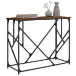 vidaXL Măsuță consolă, stejar fumuriu, 100x40x80 cm, lemn prelucrat vidaXL Măsuță consolă, stejar fumuriu, 100x40x80 cm, lemn prelucrat