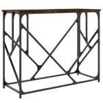 vidaXL Măsuță consolă, stejar fumuriu, 100x40x80 cm, lemn prelucrat vidaXL Măsuță consolă, stejar fumuriu, 100x40x80 cm, lemn prelucrat