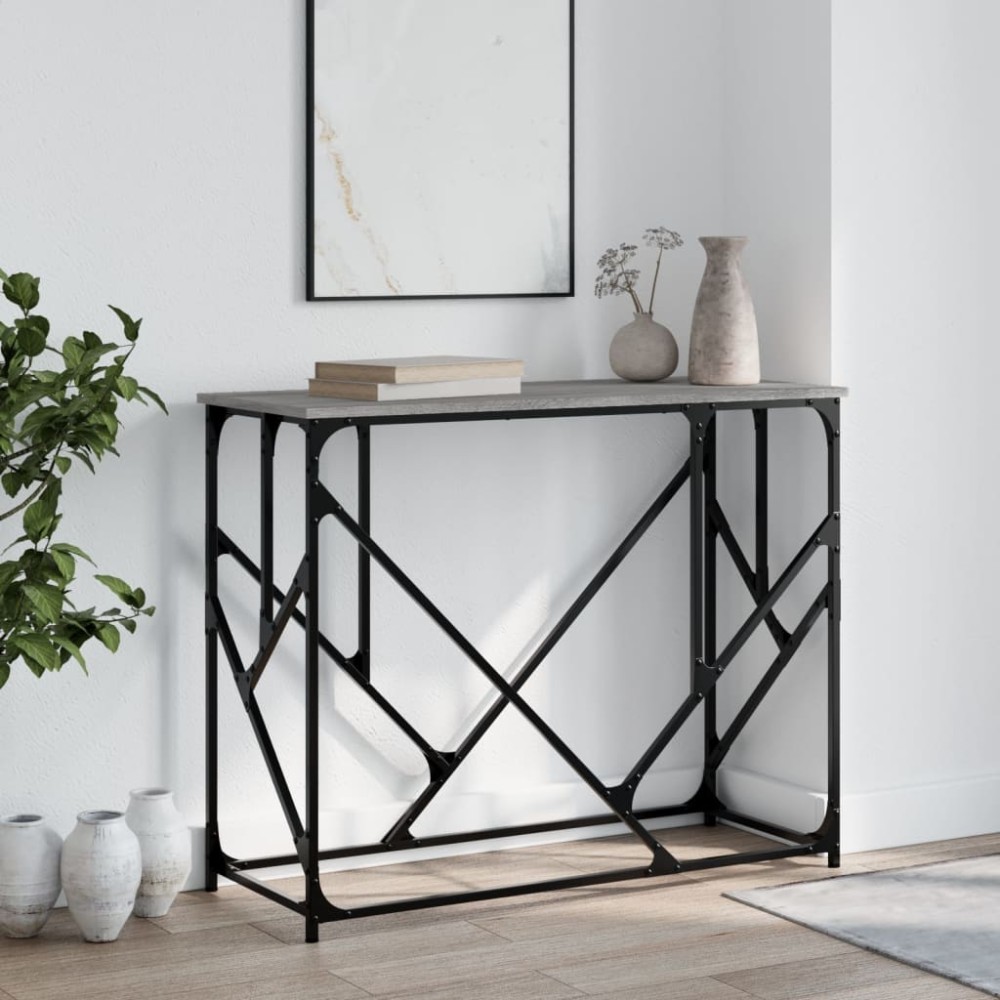 vidaXL Măsuță consolă, gri sonoma, 100x40x80 cm, lemn prelucrat
