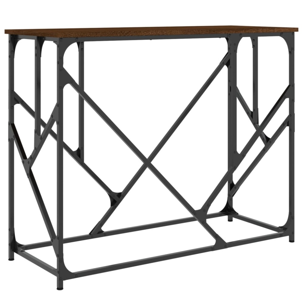 vidaXL Măsuță consolă, stejar maro, 100x40x80 cm, lemn prelucrat