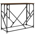 vidaXL Măsuță consolă, stejar maro, 100x40x80 cm, lemn prelucrat vidaXL Măsuță consolă, stejar maro, 100x40x80 cm, lemn prelucrat