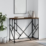 vidaXL Măsuță consolă, stejar maro, 100x40x80 cm, lemn prelucrat vidaXL Măsuță consolă, stejar maro, 100x40x80 cm, lemn prelucrat