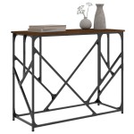 vidaXL Măsuță consolă, stejar maro, 100x40x80 cm, lemn prelucrat vidaXL Măsuță consolă, stejar maro, 100x40x80 cm, lemn prelucrat