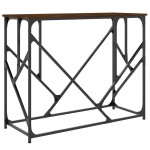 vidaXL Măsuță consolă, stejar maro, 100x40x80 cm, lemn prelucrat vidaXL Măsuță consolă, stejar maro, 100x40x80 cm, lemn prelucrat