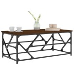 vidaXL Măsuță de cafea, stejar maro, 100x50x40 cm, lemn prelucrat vidaXL Măsuță de cafea, stejar maro, 100x50x40 cm, lemn prelucrat