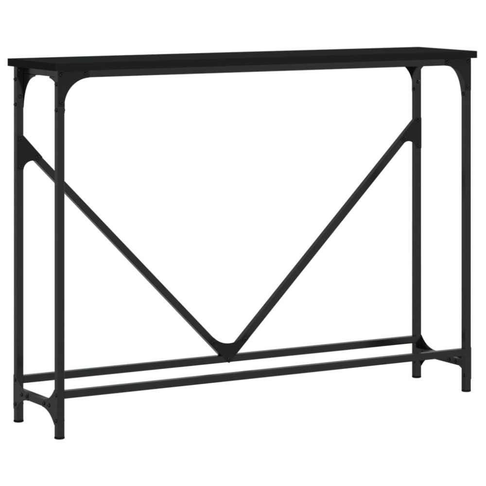vidaXL Măsuță consolă, negru, 102x22,5x75 cm, lemn compozit