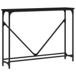 vidaXL Măsuță consolă, negru, 102x22,5x75 cm, lemn compozit vidaXL Măsuță consolă, negru, 102x22,5x75 cm, lemn compozit