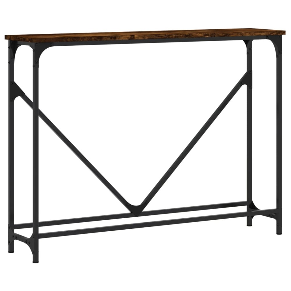 vidaXL Măsuță consolă, stejar fumuriu, 102x22,5x75 cm, lemn prelucrat