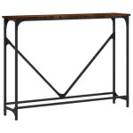 vidaXL Măsuță consolă, stejar fumuriu, 102x22,5x75 cm, lemn prelucrat vidaXL Măsuță consolă, stejar fumuriu, 102x22,5x75 cm, lemn prelucrat