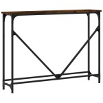 vidaXL Măsuță consolă, stejar fumuriu, 102x22,5x75 cm, lemn prelucrat vidaXL Măsuță consolă, stejar fumuriu, 102x22,5x75 cm, lemn prelucrat