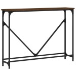 vidaXL Măsuță consolă, stejar maro, 102x22,5x75 cm, lemn prelucrat vidaXL Măsuță consolă, stejar maro, 102x22,5x75 cm, lemn prelucrat