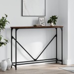 vidaXL Măsuță consolă, stejar maro, 102x22,5x75 cm, lemn prelucrat vidaXL Măsuță consolă, stejar maro, 102x22,5x75 cm, lemn prelucrat