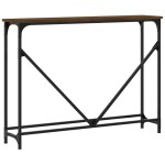 vidaXL Măsuță consolă, stejar maro, 102x22,5x75 cm, lemn prelucrat vidaXL Măsuță consolă, stejar maro, 102x22,5x75 cm, lemn prelucrat