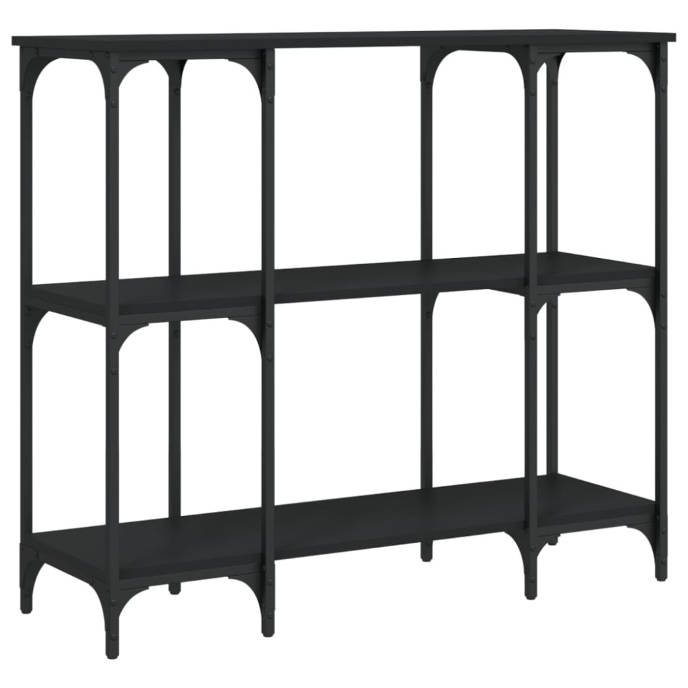 vidaXL Măsuță consolă, negru, 102x35x90 cm, lemn compozit