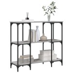 vidaXL Măsuță consolă, gri sonoma, 102x35x90 cm, lemn prelucrat vidaXL Măsuță consolă, gri sonoma, 102x35x90 cm, lemn prelucrat