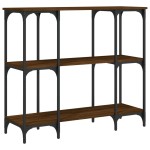 vidaXL Măsuță consolă, stejar maro, 102x35x90 cm, lemn prelucrat vidaXL Măsuță consolă, stejar maro, 102x35x90 cm, lemn prelucrat