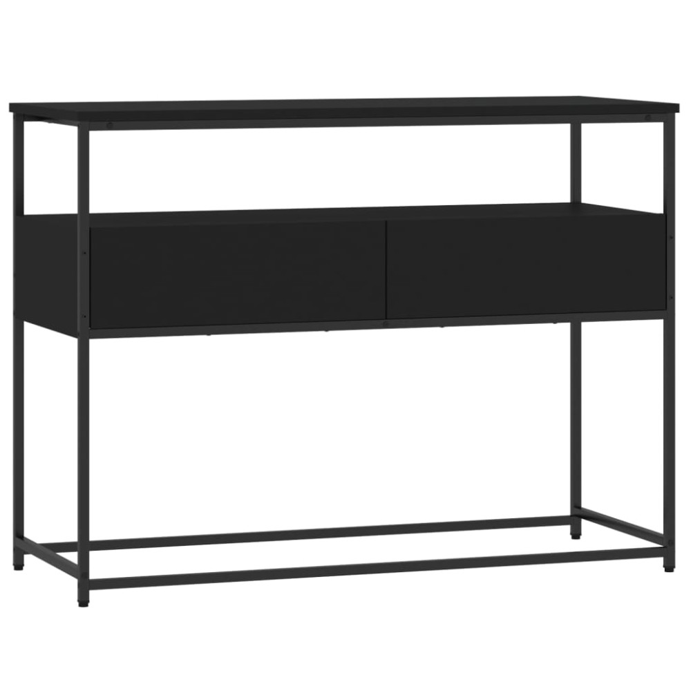 vidaXL Măsuță consolă, negru, 100x40x75 cm, lemn compozit