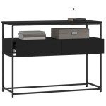 vidaXL Măsuță consolă, negru, 100x40x75 cm, lemn compozit vidaXL Măsuță consolă, negru, 100x40x75 cm, lemn compozit