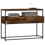 vidaXL Măsuță consolă, stejar fumuriu, 100x40x75 cm, lemn prelucrat vidaXL Măsuță consolă, stejar fumuriu, 100x40x75 cm, lemn prelucrat