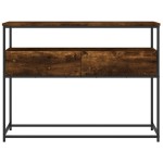vidaXL Măsuță consolă, stejar fumuriu, 100x40x75 cm, lemn prelucrat vidaXL Măsuță consolă, stejar fumuriu, 100x40x75 cm, lemn prelucrat