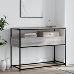 vidaXL Măsuță consolă, gri sonoma, 100x40x75 cm, lemn prelucrat vidaXL Măsuță consolă, gri sonoma, 100x40x75 cm, lemn prelucrat