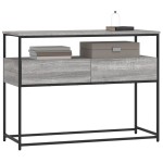 vidaXL Măsuță consolă, gri sonoma, 100x40x75 cm, lemn prelucrat vidaXL Măsuță consolă, gri sonoma, 100x40x75 cm, lemn prelucrat