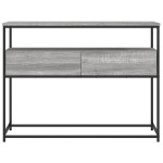 vidaXL Măsuță consolă, gri sonoma, 100x40x75 cm, lemn prelucrat vidaXL Măsuță consolă, gri sonoma, 100x40x75 cm, lemn prelucrat