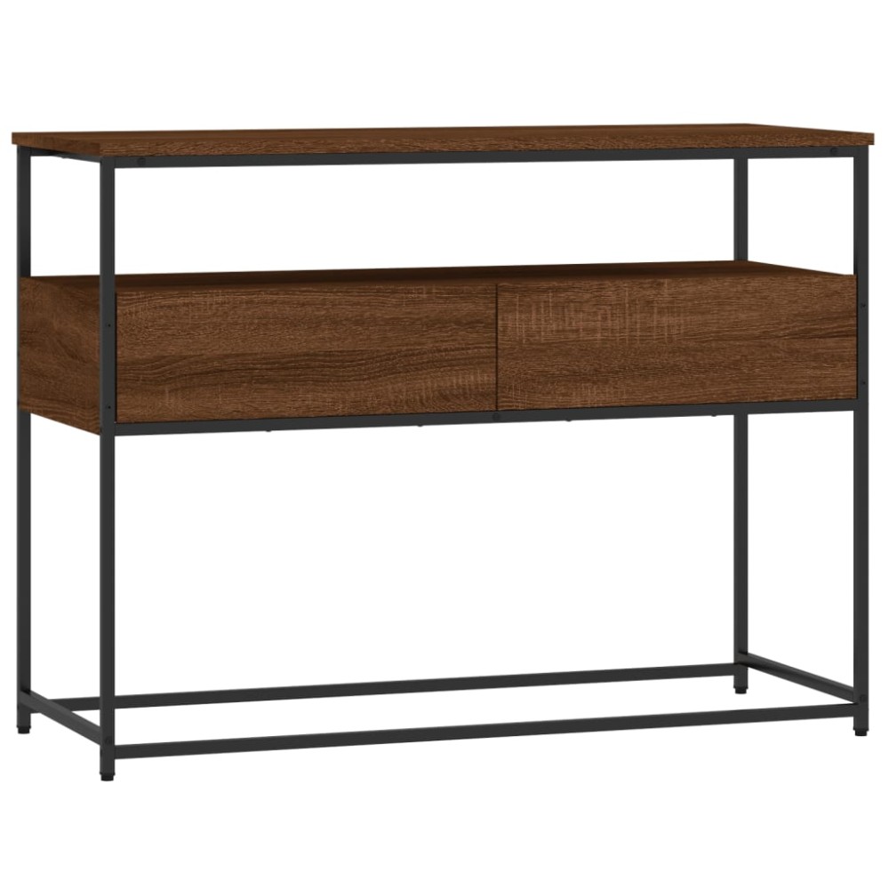 vidaXL Măsuță consolă, stejar maro, 100x40x75 cm, lemn prelucrat