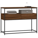 vidaXL Măsuță consolă, stejar maro, 100x40x75 cm, lemn prelucrat vidaXL Măsuță consolă, stejar maro, 100x40x75 cm, lemn prelucrat