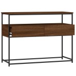vidaXL Măsuță consolă, stejar maro, 100x40x75 cm, lemn prelucrat vidaXL Măsuță consolă, stejar maro, 100x40x75 cm, lemn prelucrat