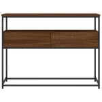 vidaXL Măsuță consolă, stejar maro, 100x40x75 cm, lemn prelucrat vidaXL Măsuță consolă, stejar maro, 100x40x75 cm, lemn prelucrat