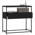 vidaXL Măsuță consolă, negru, 75x40x75 cm, lemn compozit vidaXL Măsuță consolă, negru, 75x40x75 cm, lemn compozit